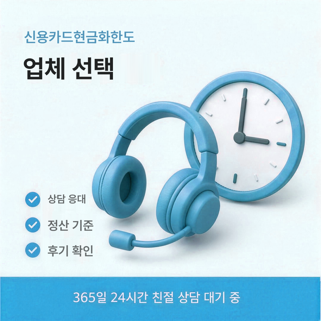 다음머니 신용카드현금화 업체 고르기 안내 이미지